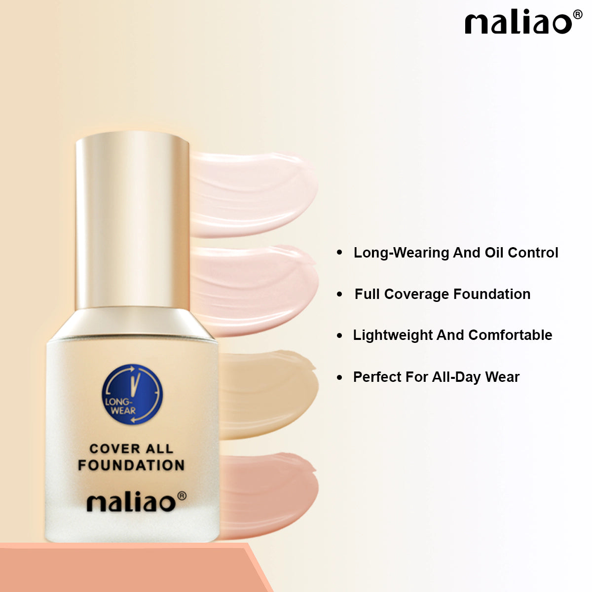 Maliao Cover All Foundation - Long-Wearing Oil Control for Flawless Beauty